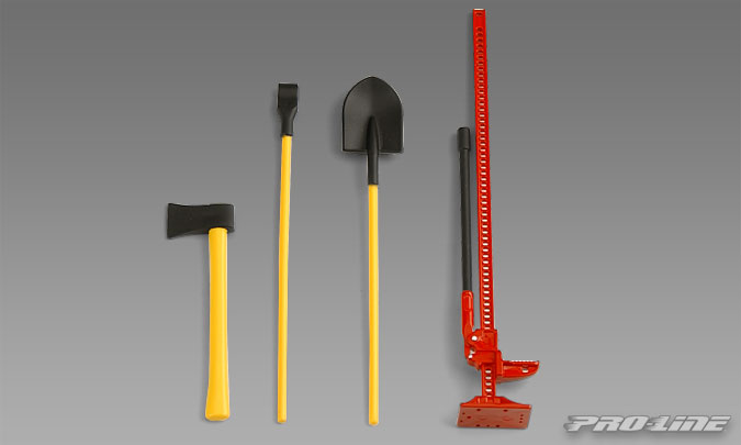 1:10 - 1:8  Scale Accesoiry SET (High Lift Jack, Pry Bar, Shovel, Axe)